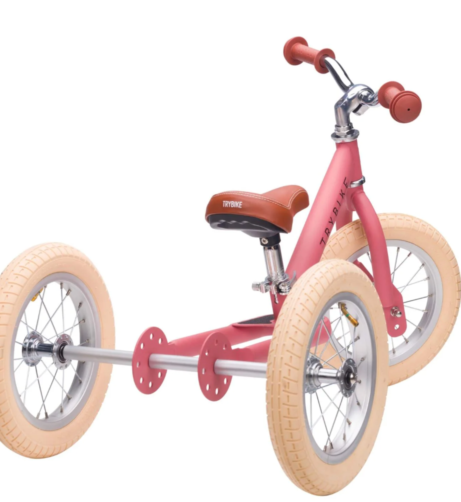 TRYBIKE STEEL TRIKE - VINTAGE PINK