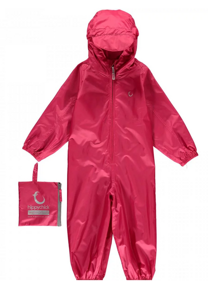 HIPPYCHICK WATERPROOF TODDLER ALL-IN-ONE PACKASUITS - PINK