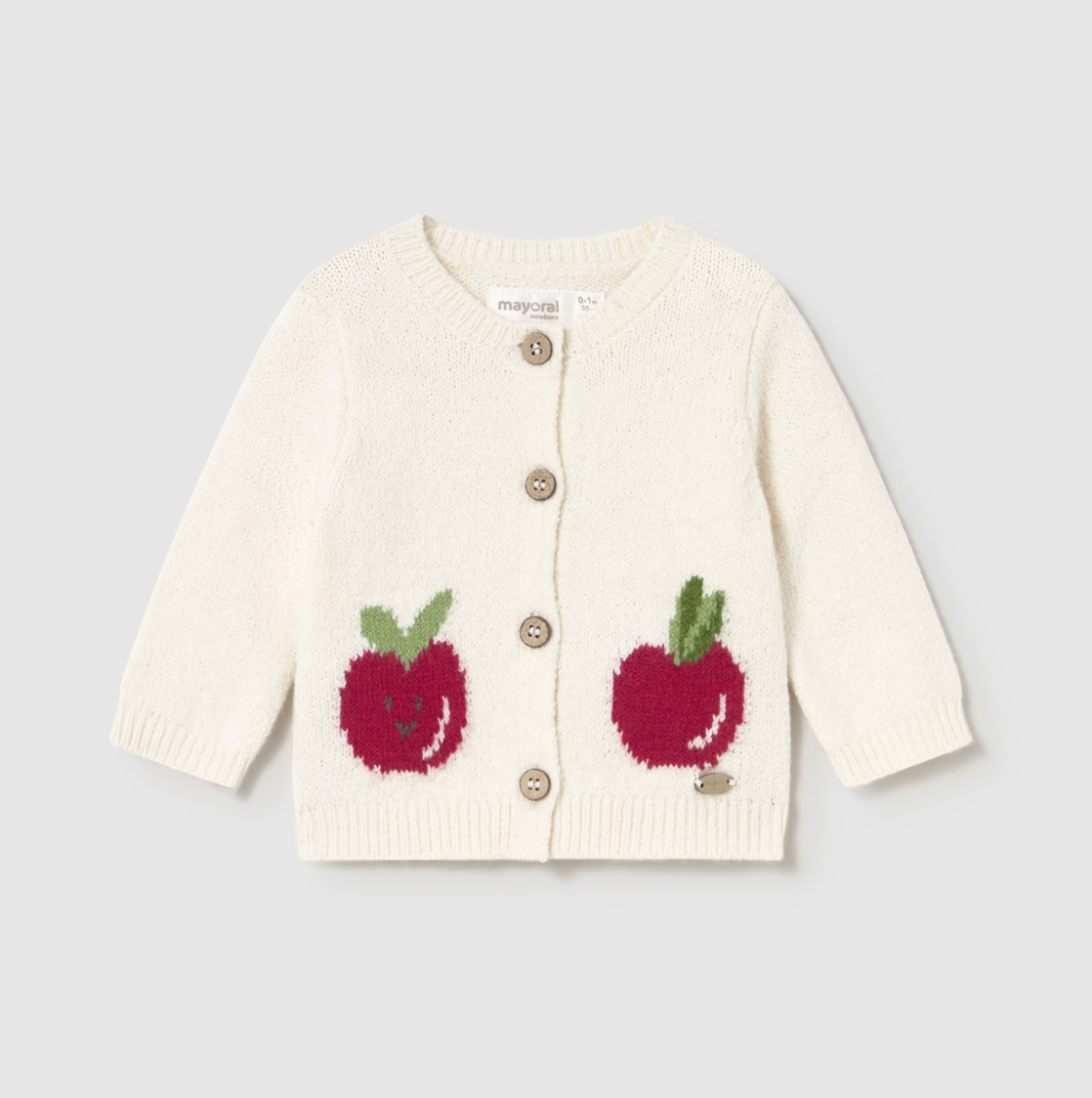 MAYORAL BABY GIRL APPLE KNIT CARDIGAN