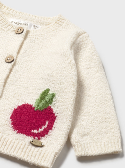 MAYORAL BABY GIRL APPLE KNIT CARDIGAN