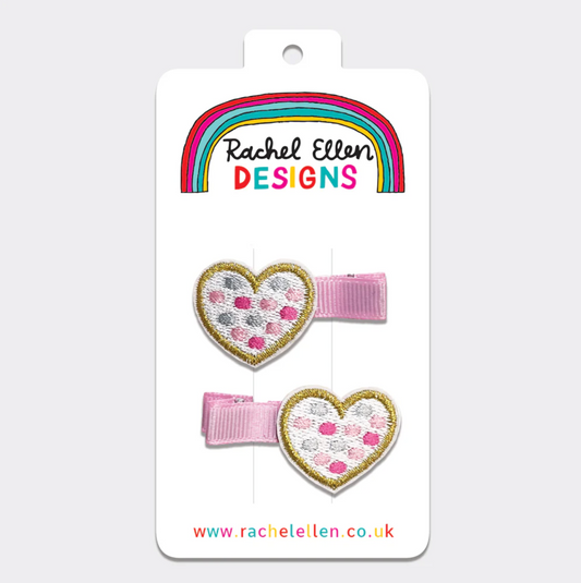 RACHEL ELLEN HAIR CLIPS - HEARTS