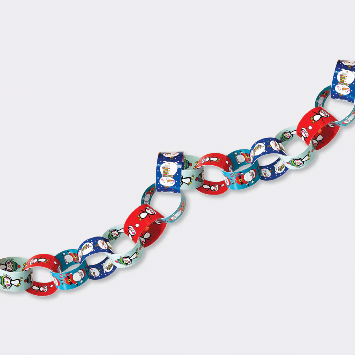 RACHEL ELLEN PAPER CHAINS - SANTA, PENGUIN & SNOWMEN