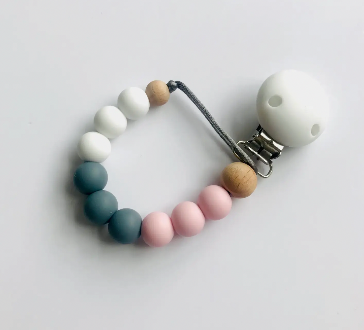 DUMMY CLIPS - SOFT PINK, GREY & WHITE