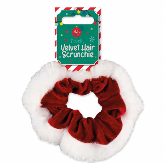 VELVET CHRISTMAS HAIR SCRUNCHIES