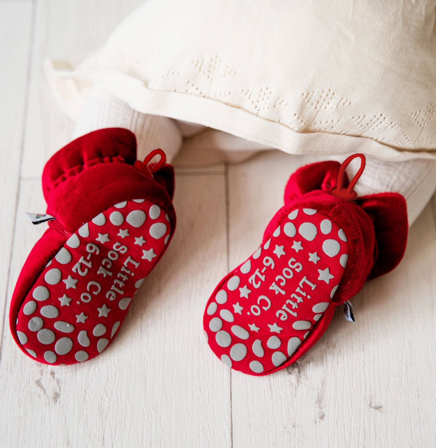 STAY-ON, NON-SLIP BOOTIE - RED VELVET