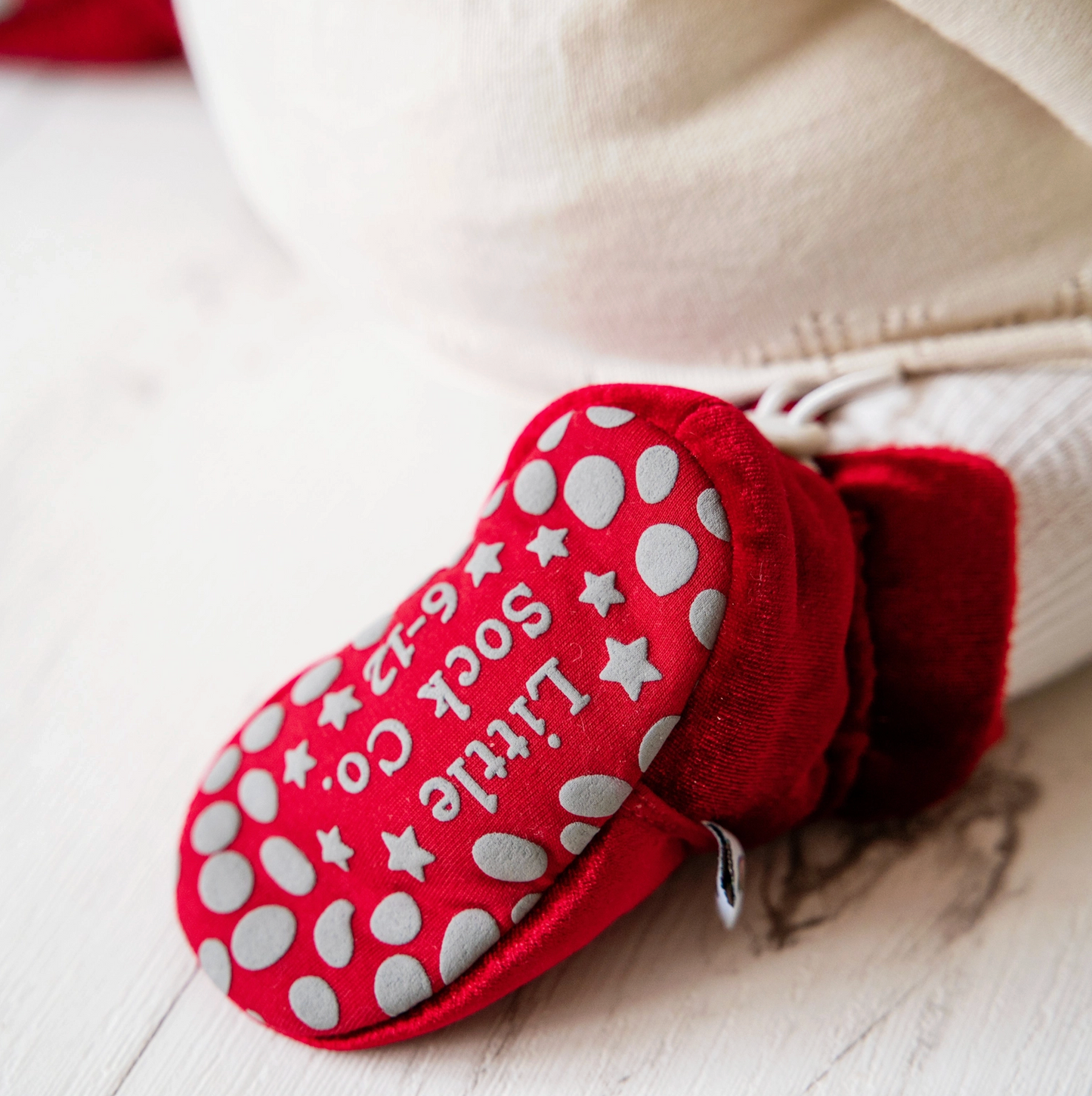 STAY-ON, NON-SLIP BOOTIE - RED VELVET