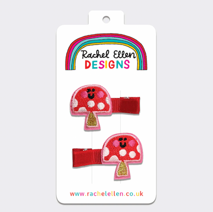 RACHEL ELLEN HAIR CLIPS - TOADSTOOLS