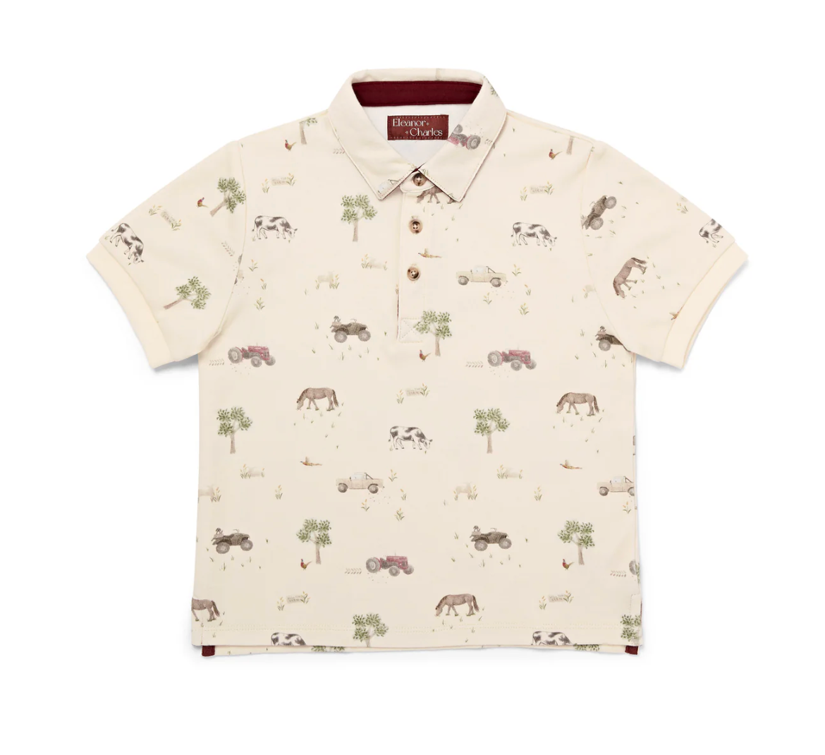 ON THE FARM ORGANIC COTTON POLO SHIRT | ELEANOR CHARLES