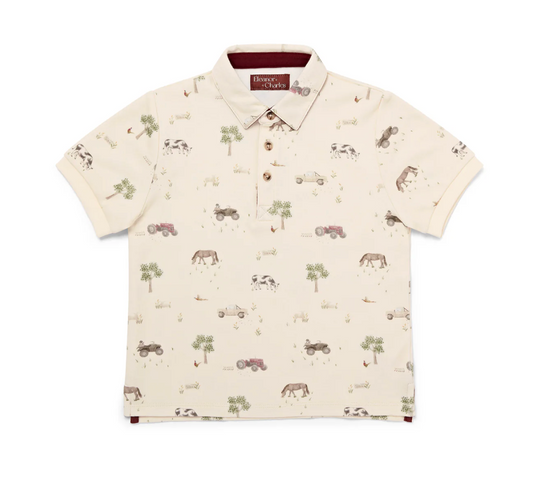 ON THE FARM ORGANIC COTTON POLO SHIRT | ELEANOR CHARLES
