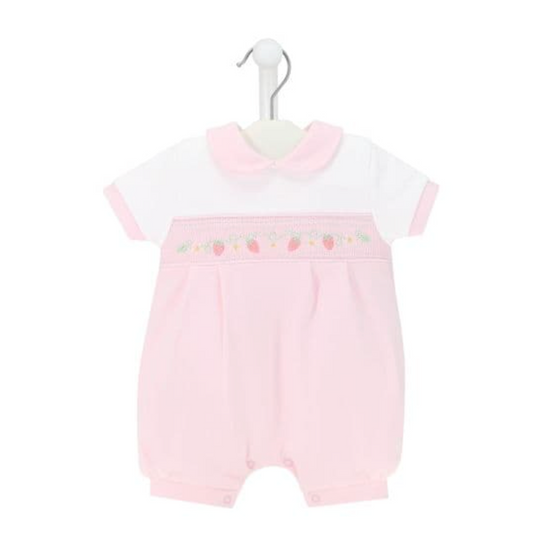 STRAWBERRY COTTON SMOCKED ROMPER | DANDELION