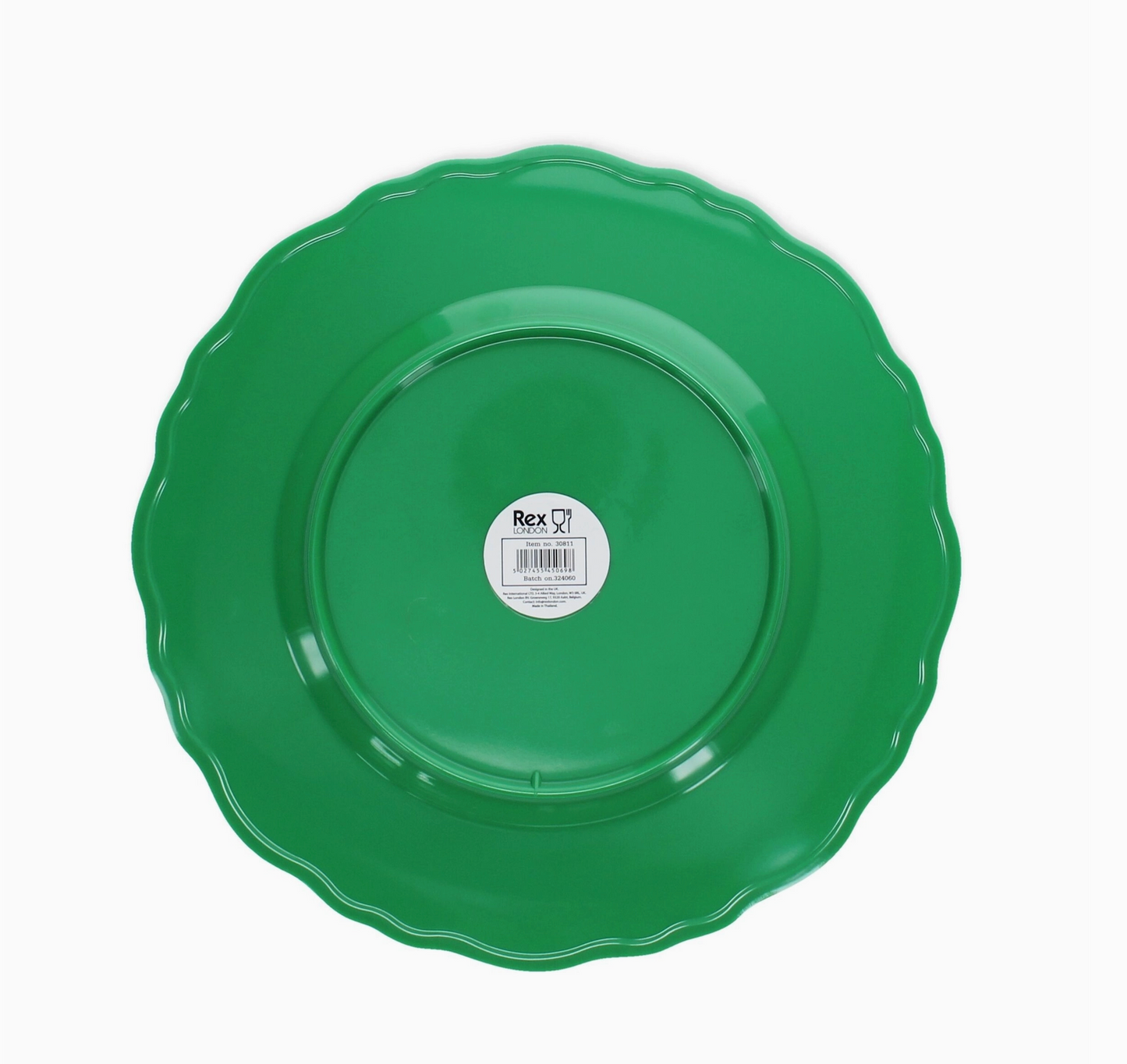 GREEN MELAMINE CHILDREN'S PLATE | REX LONDON