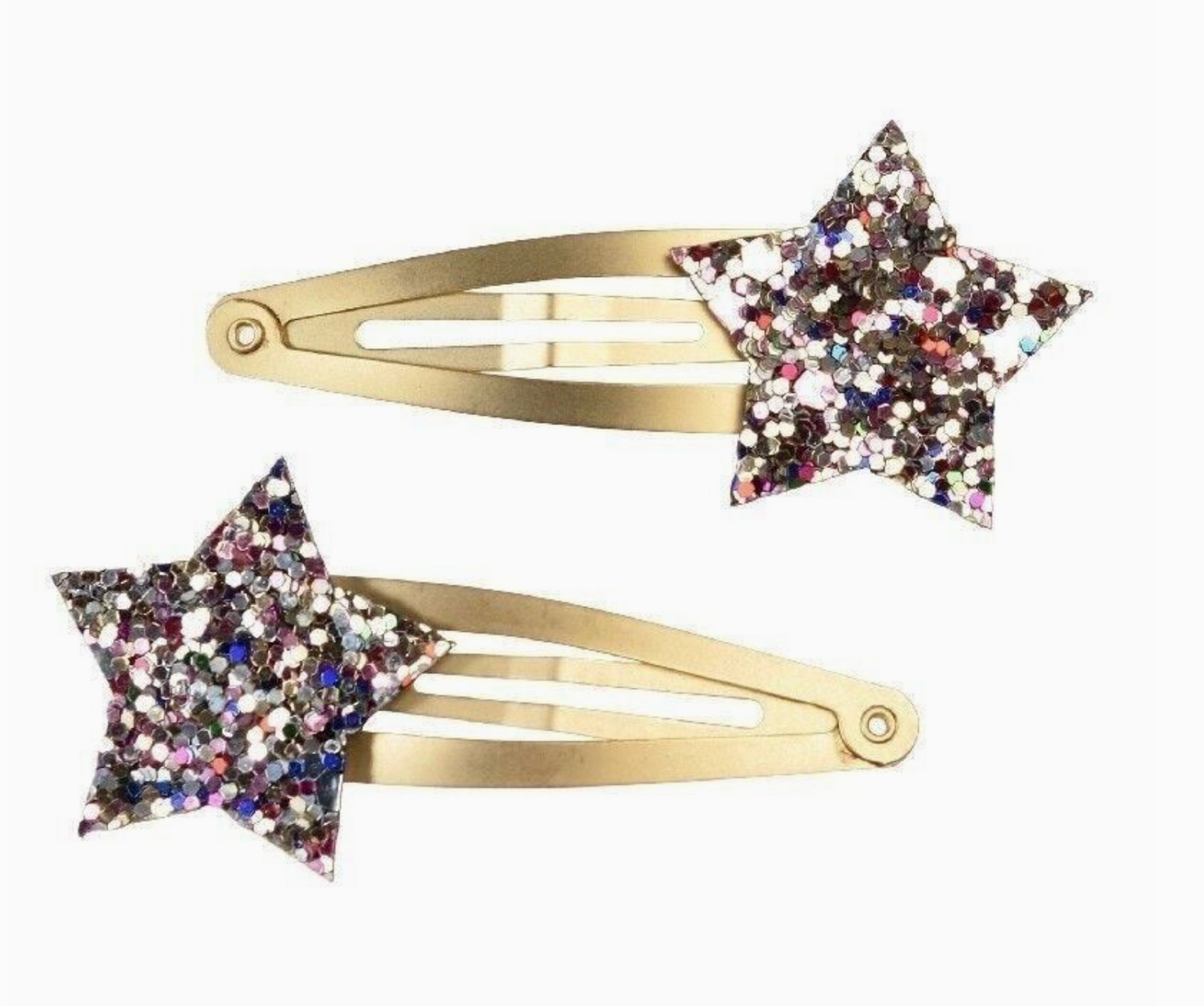 GLITTER STAR HAIR CLIPS - SET OF 2 | REX LONDON