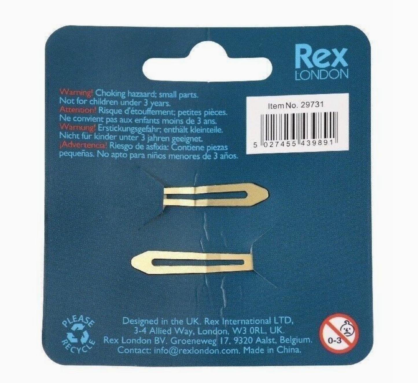 GLITTER STAR HAIR CLIPS - SET OF 2 | REX LONDON