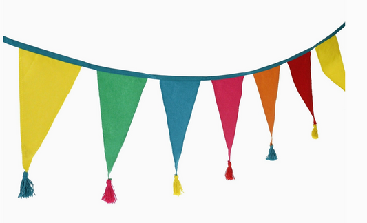 COLOURFUL TASSELLED BUNTING | REX LONDON