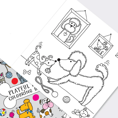 PLAYFUL PUPS COLOURING BOOK | RACHEL ELLEN
