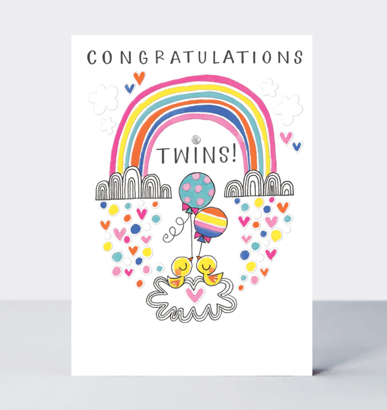 BLUE SKIES - CONGRATULATIONS - BABY TWIN CARD | RACHEL ELLEN