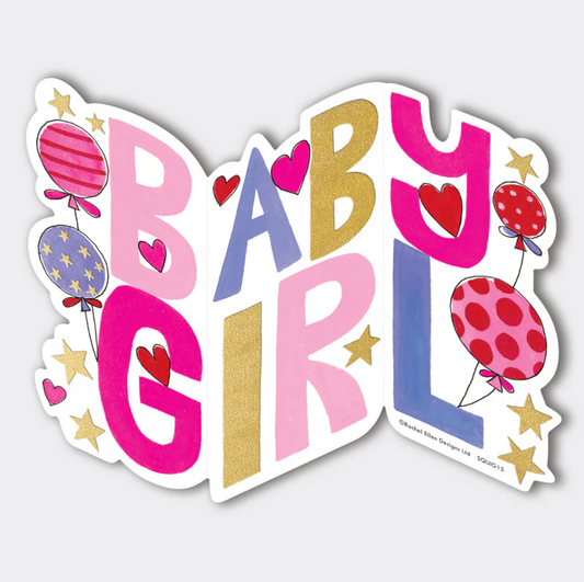 SQUIGGLES - BABY GIRL NEW BABY CARD | RACHEL ELLEN