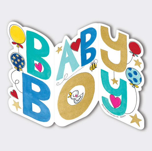 SQUIGGLES - BABY BOY NEW BABY CARD | RACHEL ELLEN