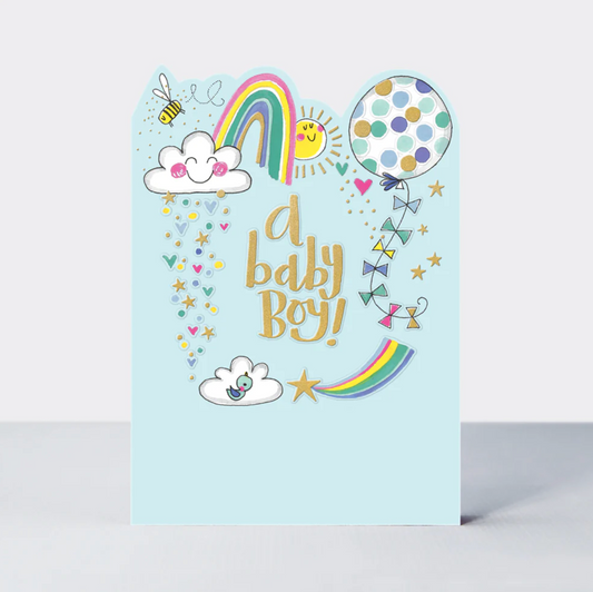 FRED & GINGER - BABY BOY NEW BABY CARD | RACHEL ELLEN
