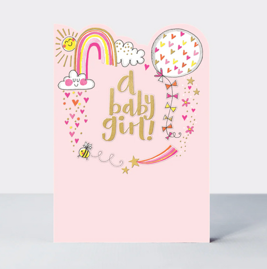 FRED & GINGER - BABY GIRL NEW BABY CARD | RACHEL ELLEN