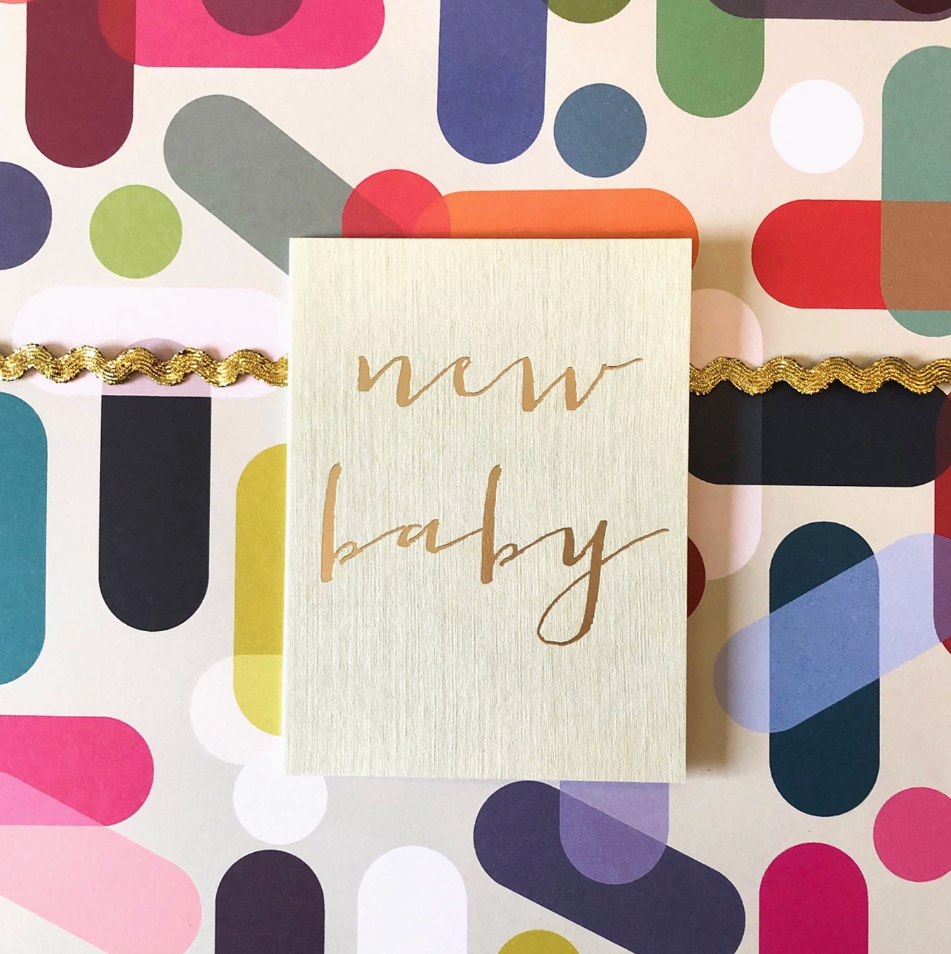 MINI GOLD FOILED NEW BABY CARD | KALI STILEMAN