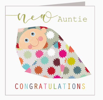 NEW AUNTIE BABY CARD | KALI STILEMAN