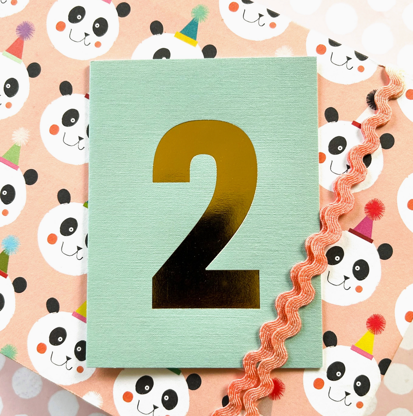 MINI GOLD FOILED TWO CARD - SOFT BLUE | KALI STILEMAN