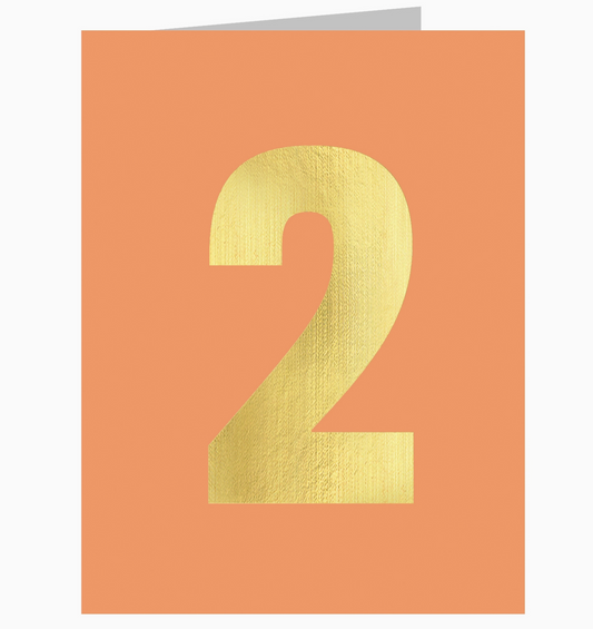 MINI GOLD FOILED TWO CARD - PEACH | KALI STILEMAN