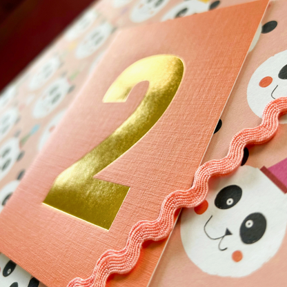 MINI GOLD FOILED TWO CARD - PEACH | KALI STILEMAN