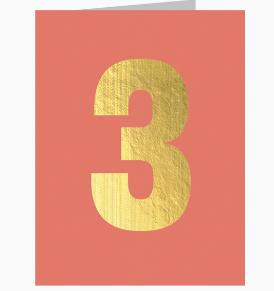 MINI GOLD FOILED THREE CARD - BLUSH | KALI STILEMAN