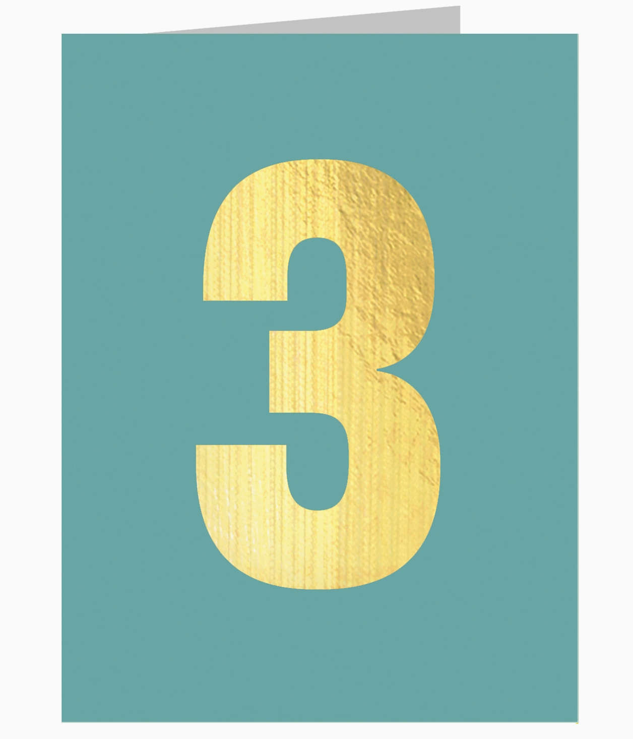 MINI GOLD FOILED THREE CARD - TURQUOISE | KALI STILEMAN