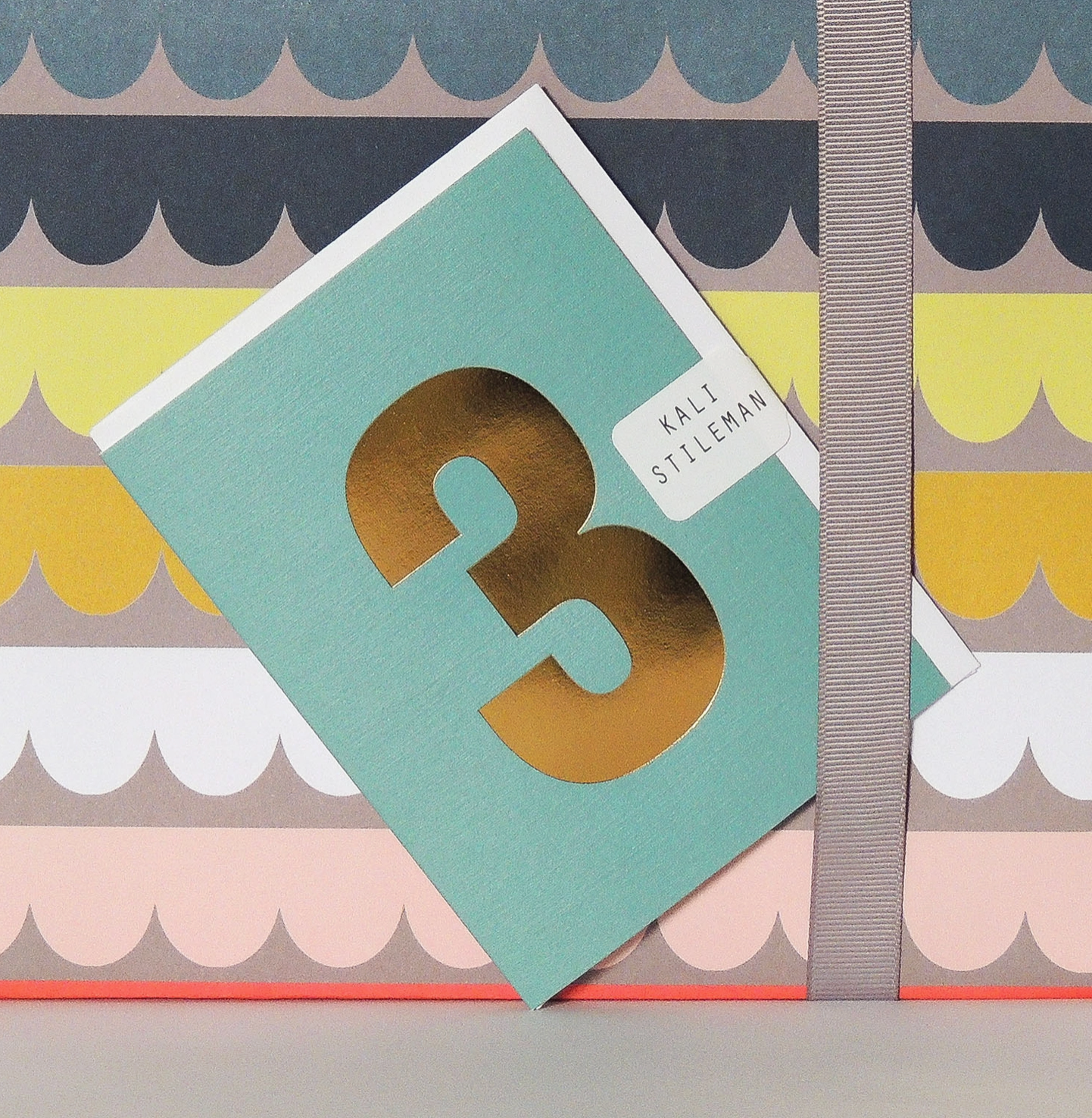 MINI GOLD FOILED THREE CARD - TURQUOISE | KALI STILEMAN