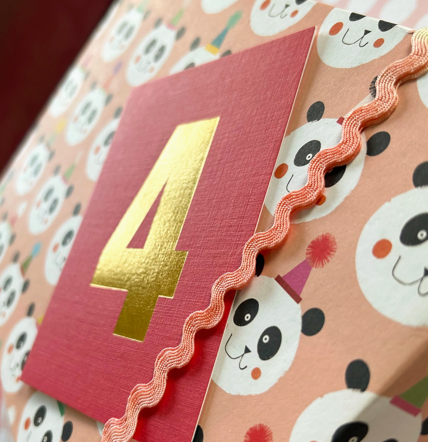 MINI GOLD FOILED FOUR CARD - FUCHSIA PINK | KALI STILEMAN