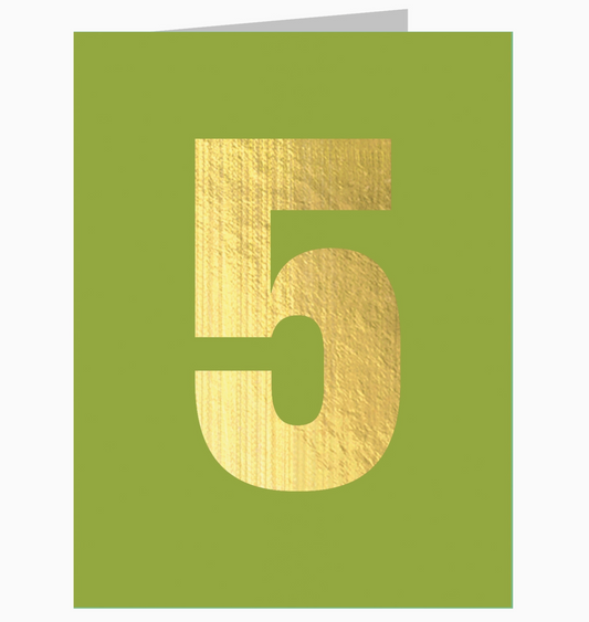 MINI GOLD FOILED FIVE CARD - GRASS GREEN | KALI STILEMAN