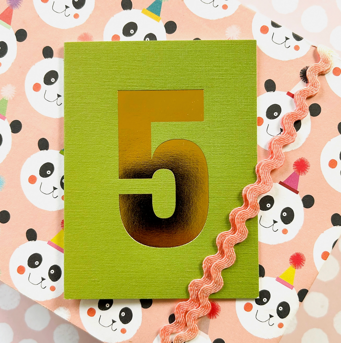 MINI GOLD FOILED FIVE CARD - GRASS GREEN | KALI STILEMAN