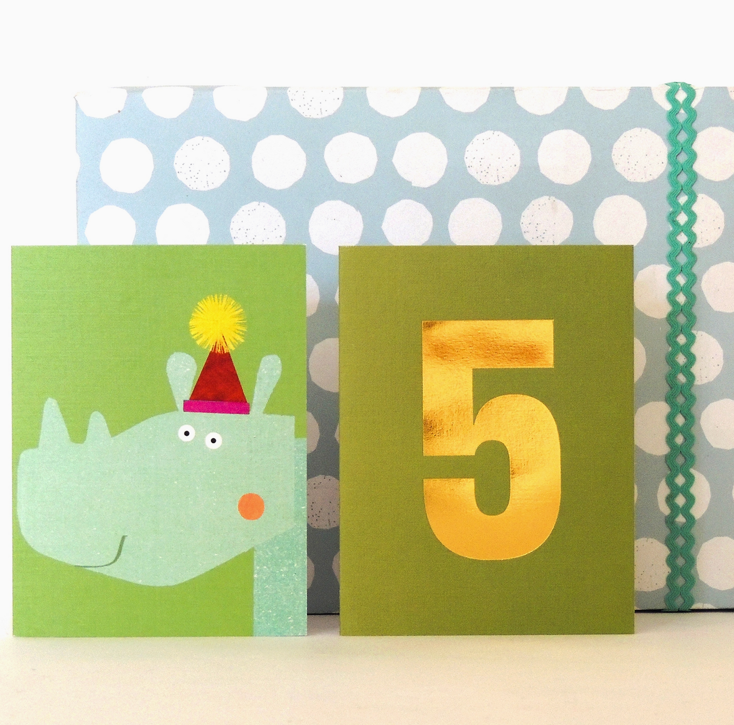 MINI GOLD FOILED FIVE CARD - GRASS GREEN | KALI STILEMAN