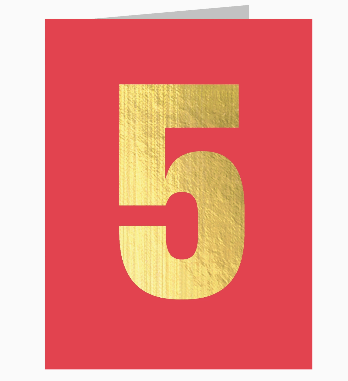 MINI GOLD FOILED FIVE CARD - RASPBERRY RED | KALI STILEMAN