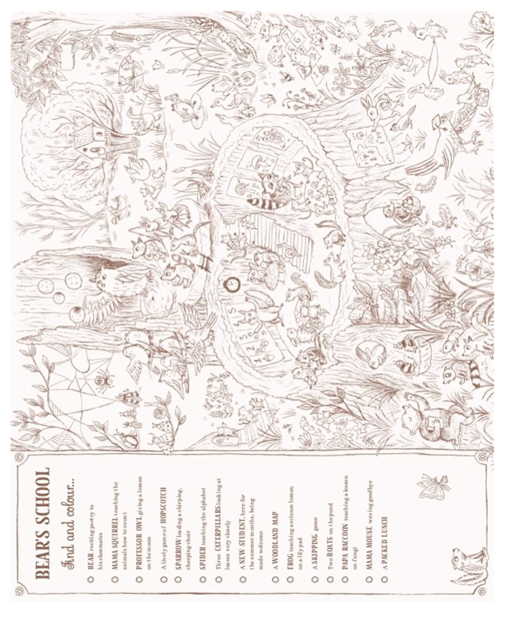 Brown Bear Wood: Colouring and Spotting Book: Colour them in, hang them up!