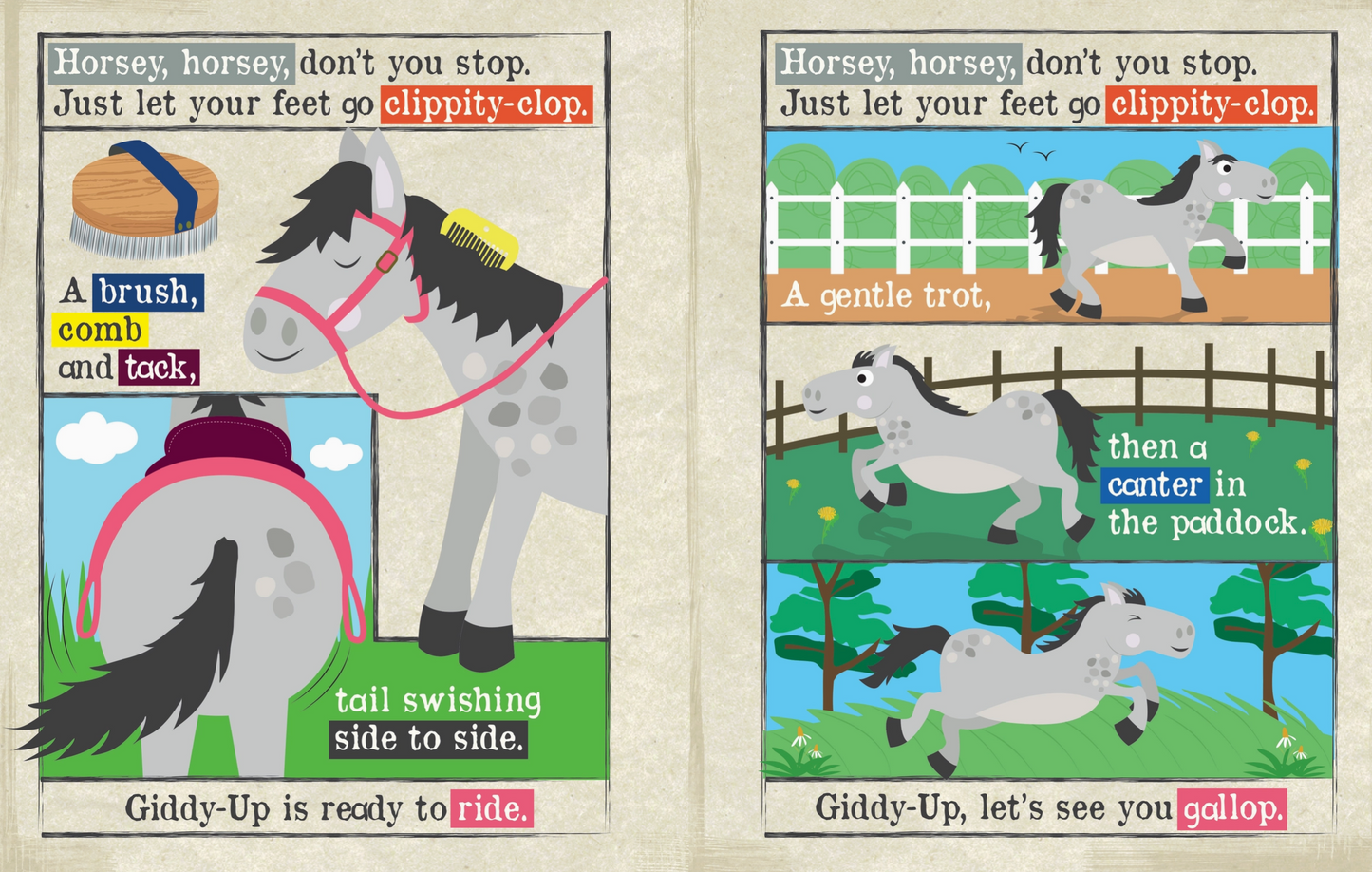 NURSERY TIMES CRINKLY NEWSPAPER - HORSEY HORSEY