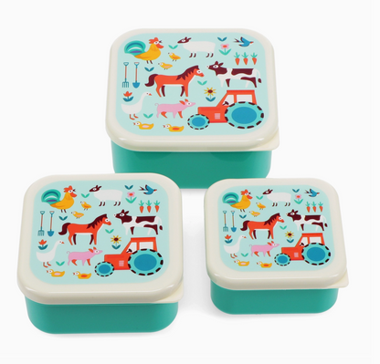 SNACK BOXES SET OF 3 - FARMYARD | REX LONDON