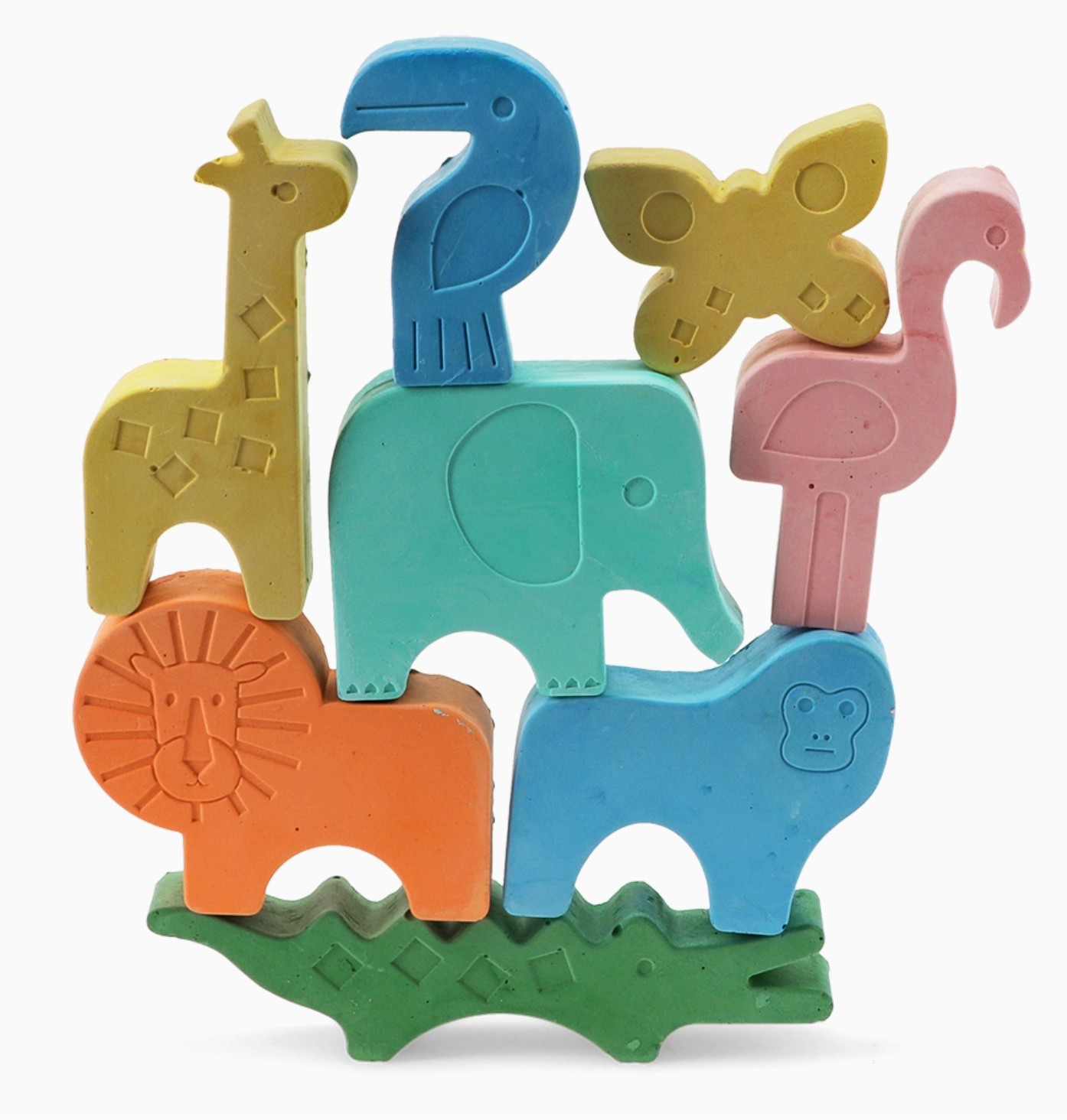 ANIMAL SHAPED STACKING CHALK - WILD WONDERS | REX LONDON