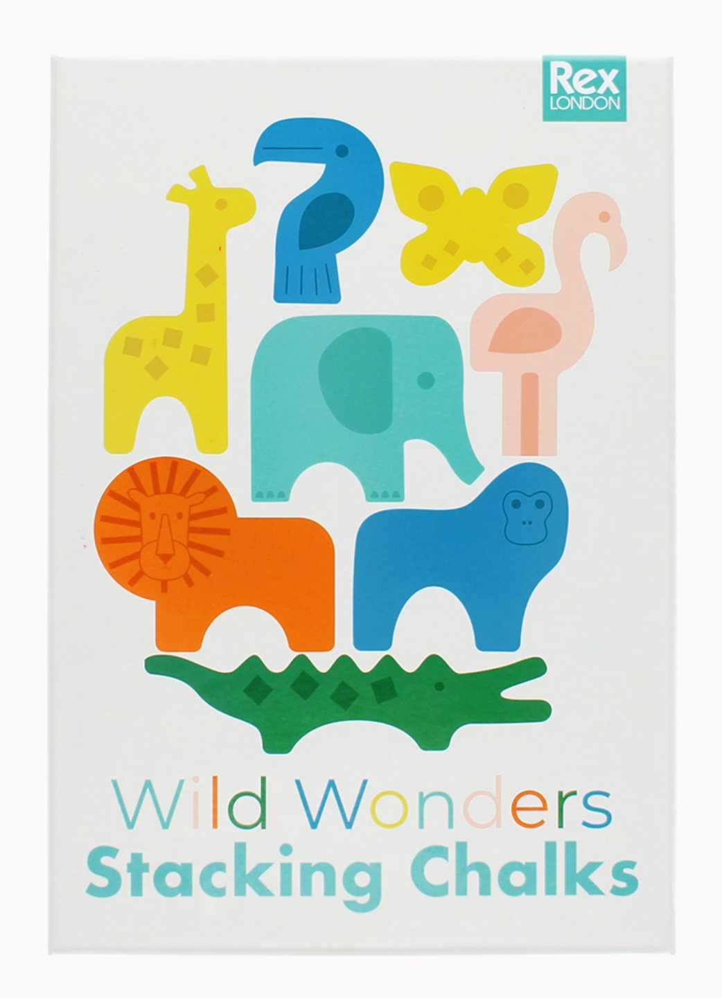 ANIMAL SHAPED STACKING CHALK - WILD WONDERS | REX LONDON