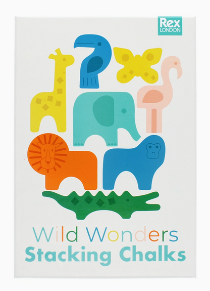ANIMAL SHAPED STACKING CHALK - WILD WONDERS | REX LONDON
