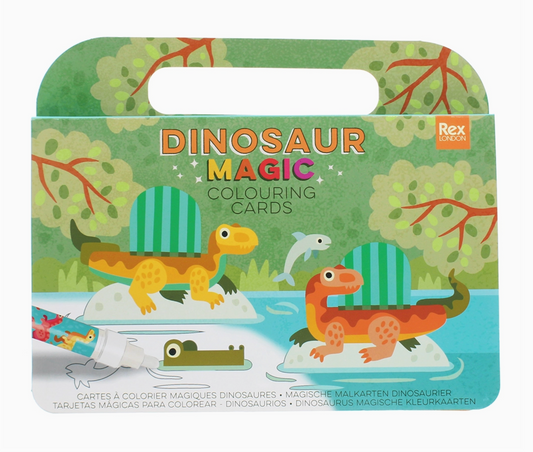 MAGIC WATER COLOUR CARDS - BABY DINOS | REX LONDON