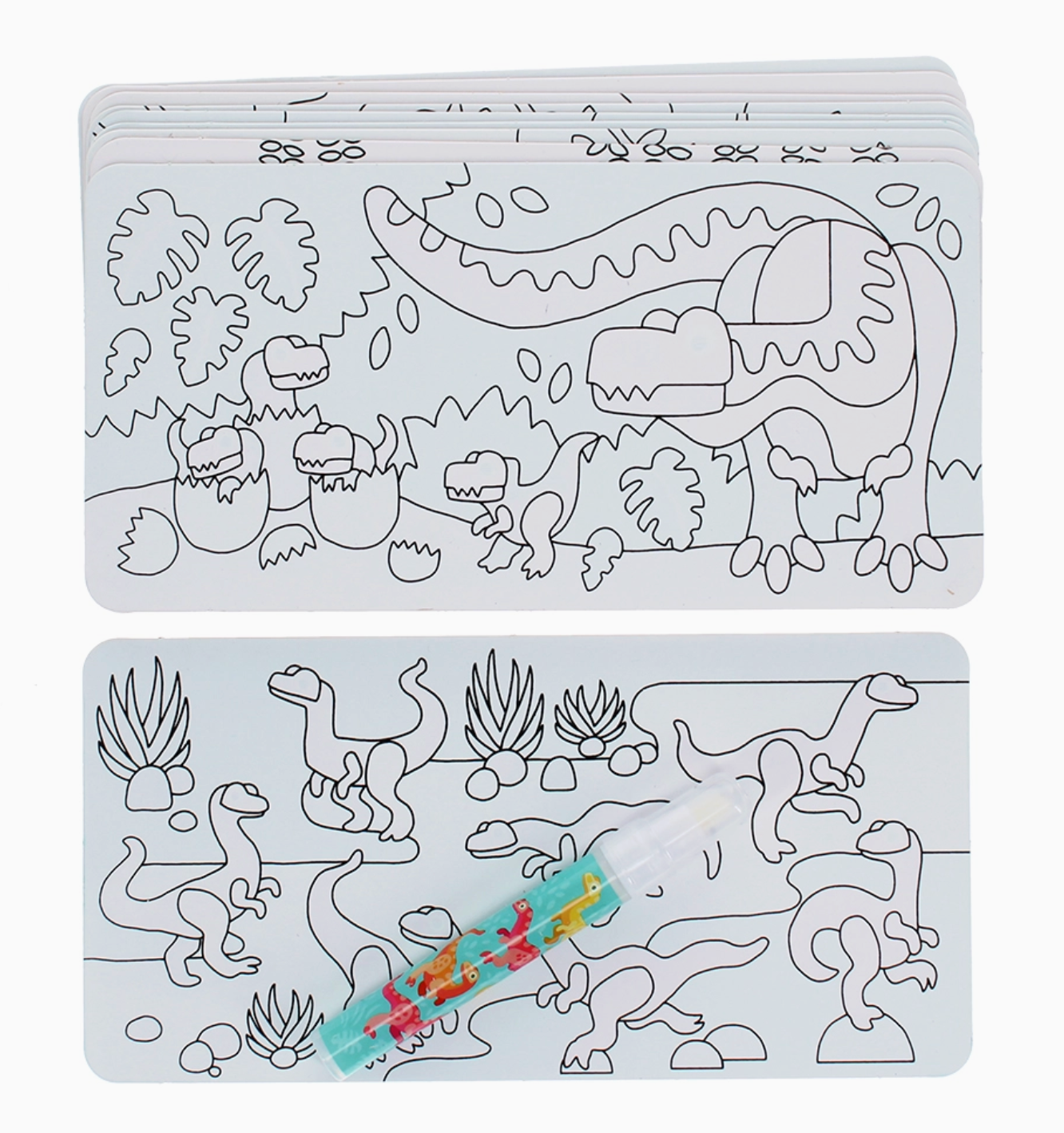 MAGIC WATER COLOUR CARDS - BABY DINOS | REX LONDON