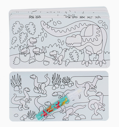 MAGIC WATER COLOUR CARDS - BABY DINOS | REX LONDON