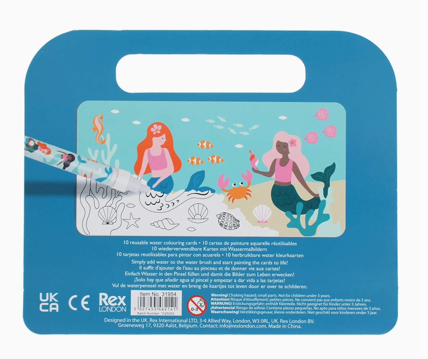 MAGIC WATER COLOUR CARDS - MERMAIDS | REX LONDON