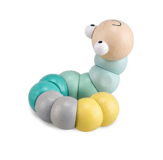 WOODEN WIGGLY WORMS - 2 COLOURS | BIGJIGS