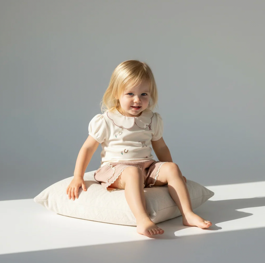 THE PONY EMBROIDERED PUFF SLEEVE TOP | ELEANOR CHARLES