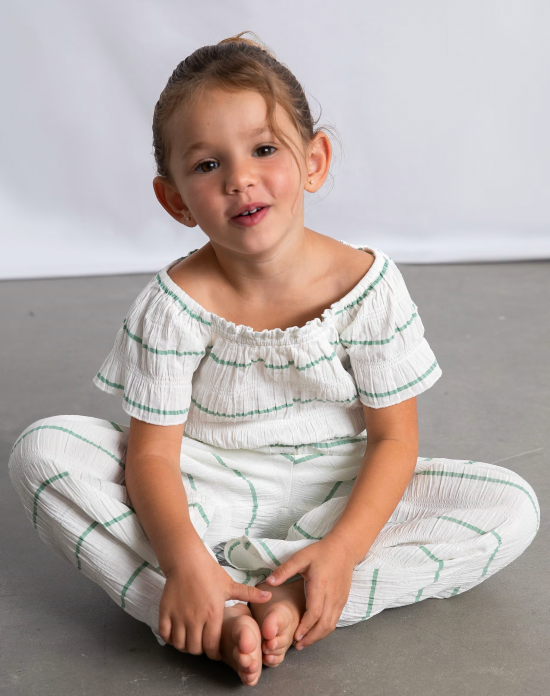 GIRLS STRIPE WIDE-LEG  TROUSER & TOP OUTFIT | MAYORAL